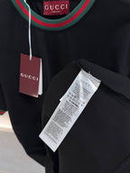 Cotton Jersey T-shirt With Embroidery Black