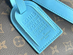 Keepall Bandoulière 50 – Monogram Canvas with Sky Blue Leather Trim