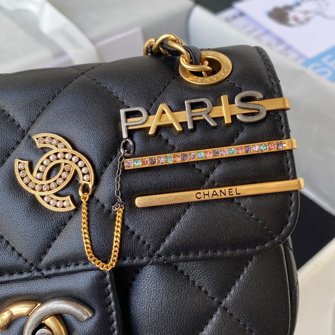 Inspired Charm Flap Bag