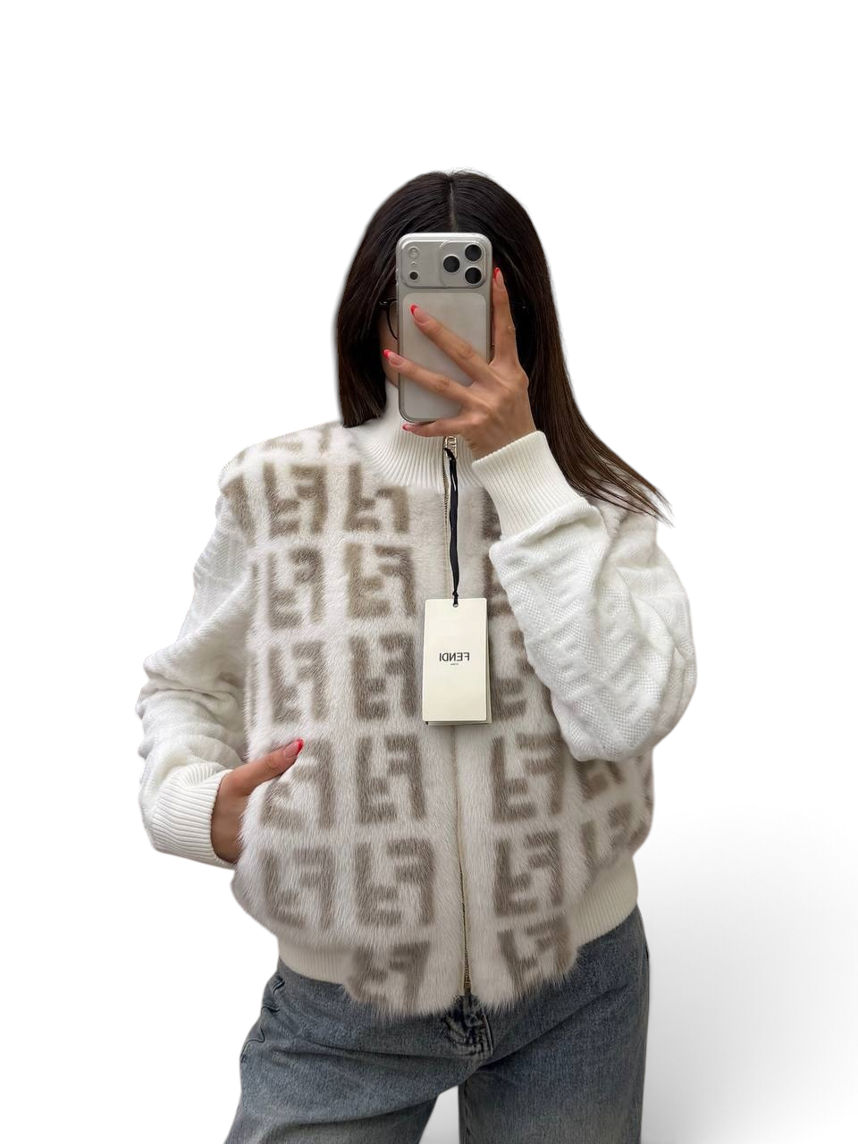 FF Logo Fur Jacket