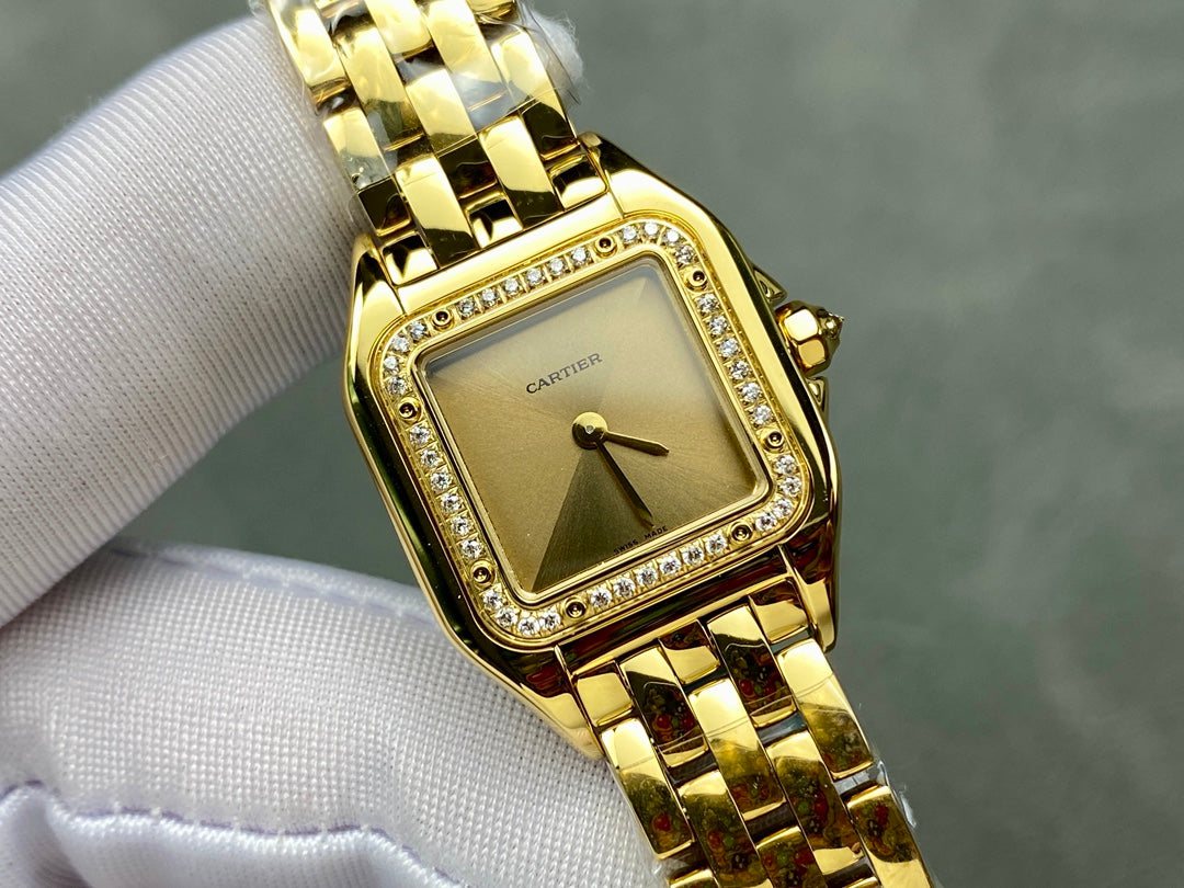 Panthère Gold-Tone Stone Bezel Watch – 22mm