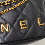 Quilted Dual-Pocket Crossbody Bag