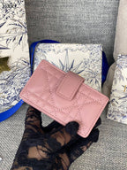 Quilted Leather Compact Wallet