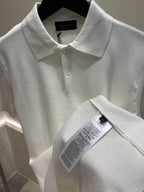 Silk Cotton Polo Shirt with Embroidery
