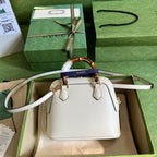 Diana Leather Bamboo Handle Bag