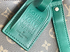 Keepall Bandoulière 50 – Monogram Canvas with Green Leather Trim