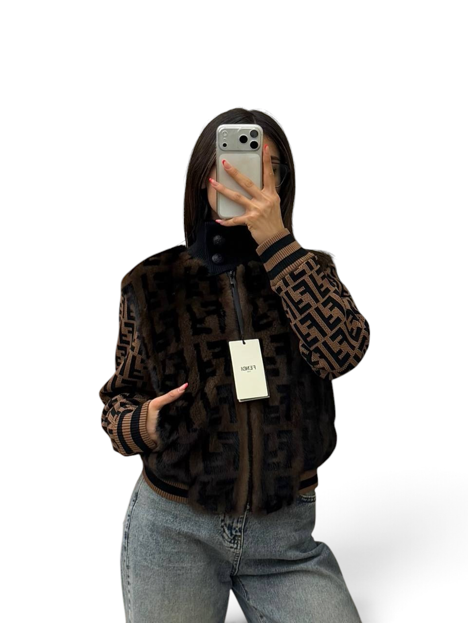 FF Logo Fur Jacket