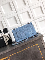 Denim Classic Flap Chain Shoulder Bag