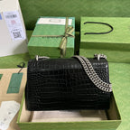 Croc-Embossed Dionysus Shoulder Bag