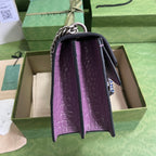 Croc-Embossed Dionysus Shoulder Bag