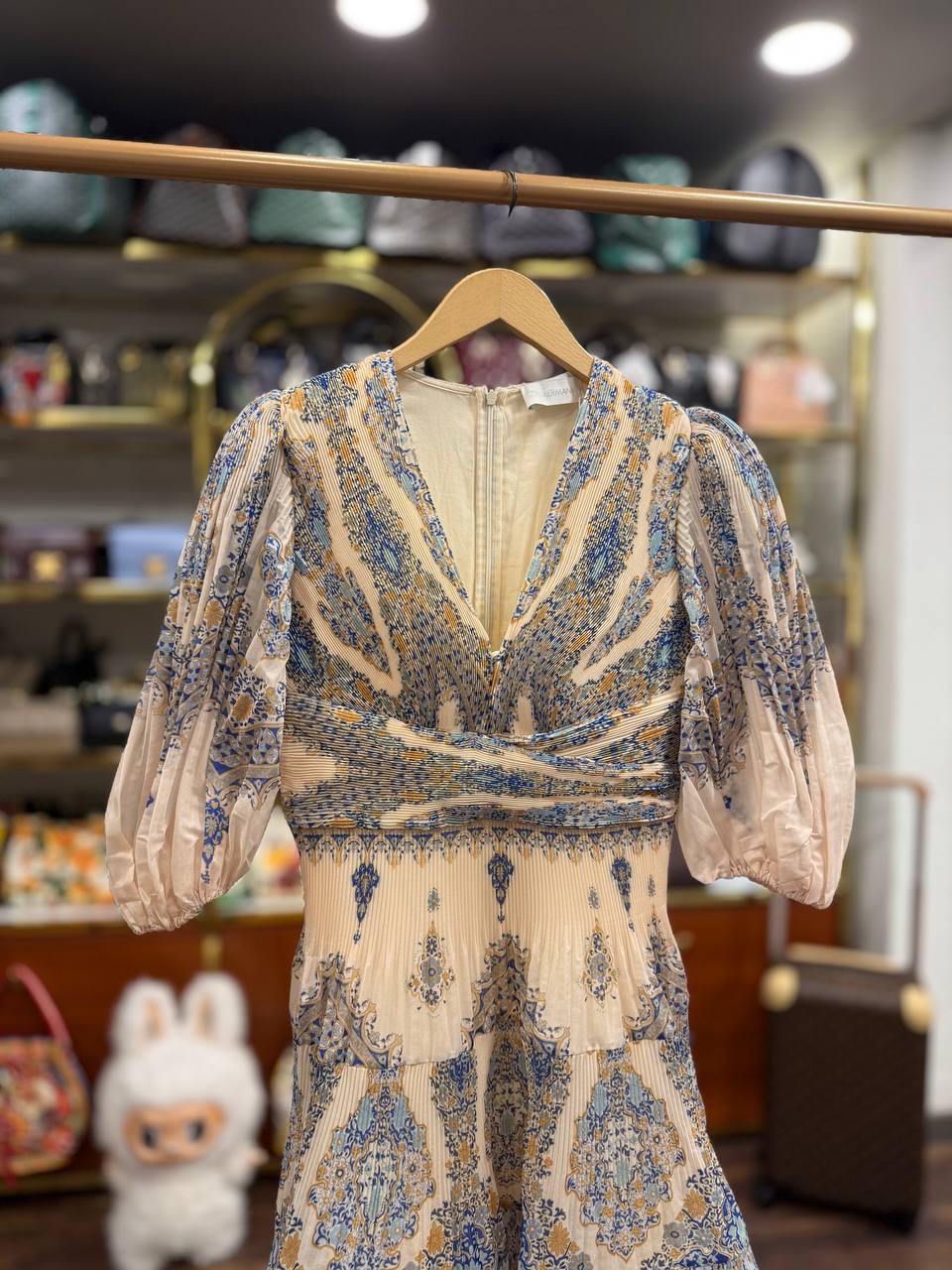 Pleated Mini Dress