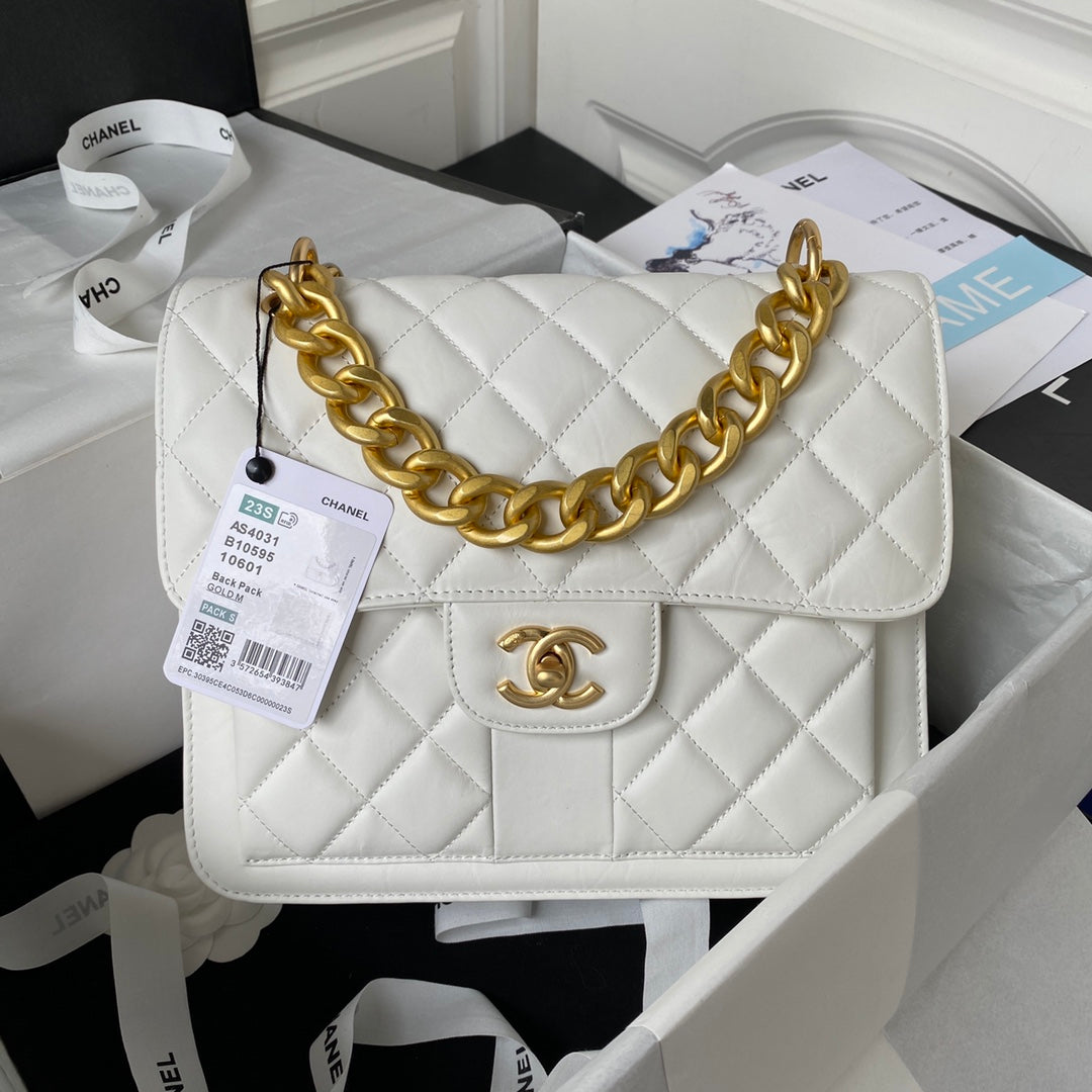 Quilted Chain Backpack