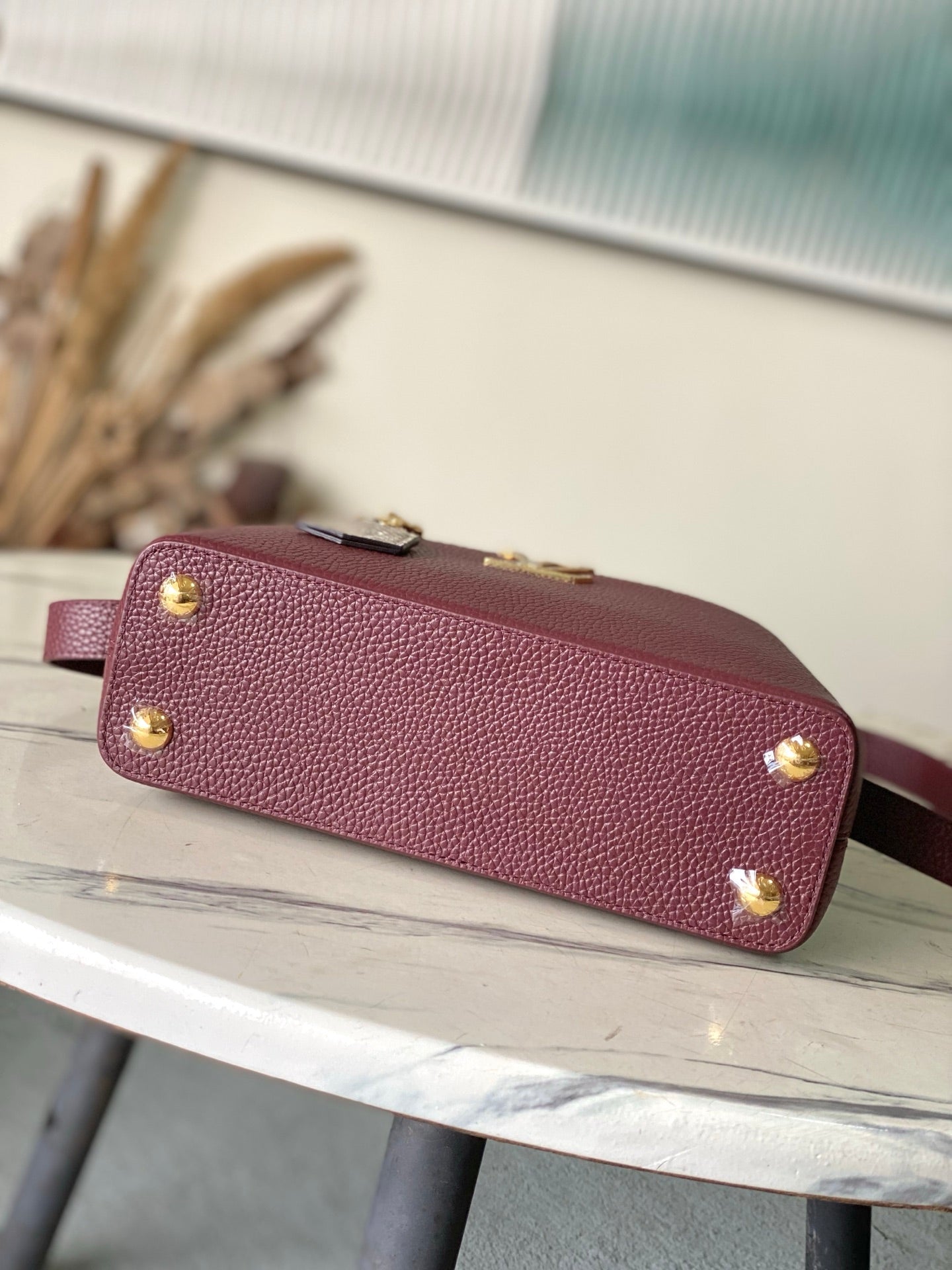 Capucines Mini Python Handle Bag