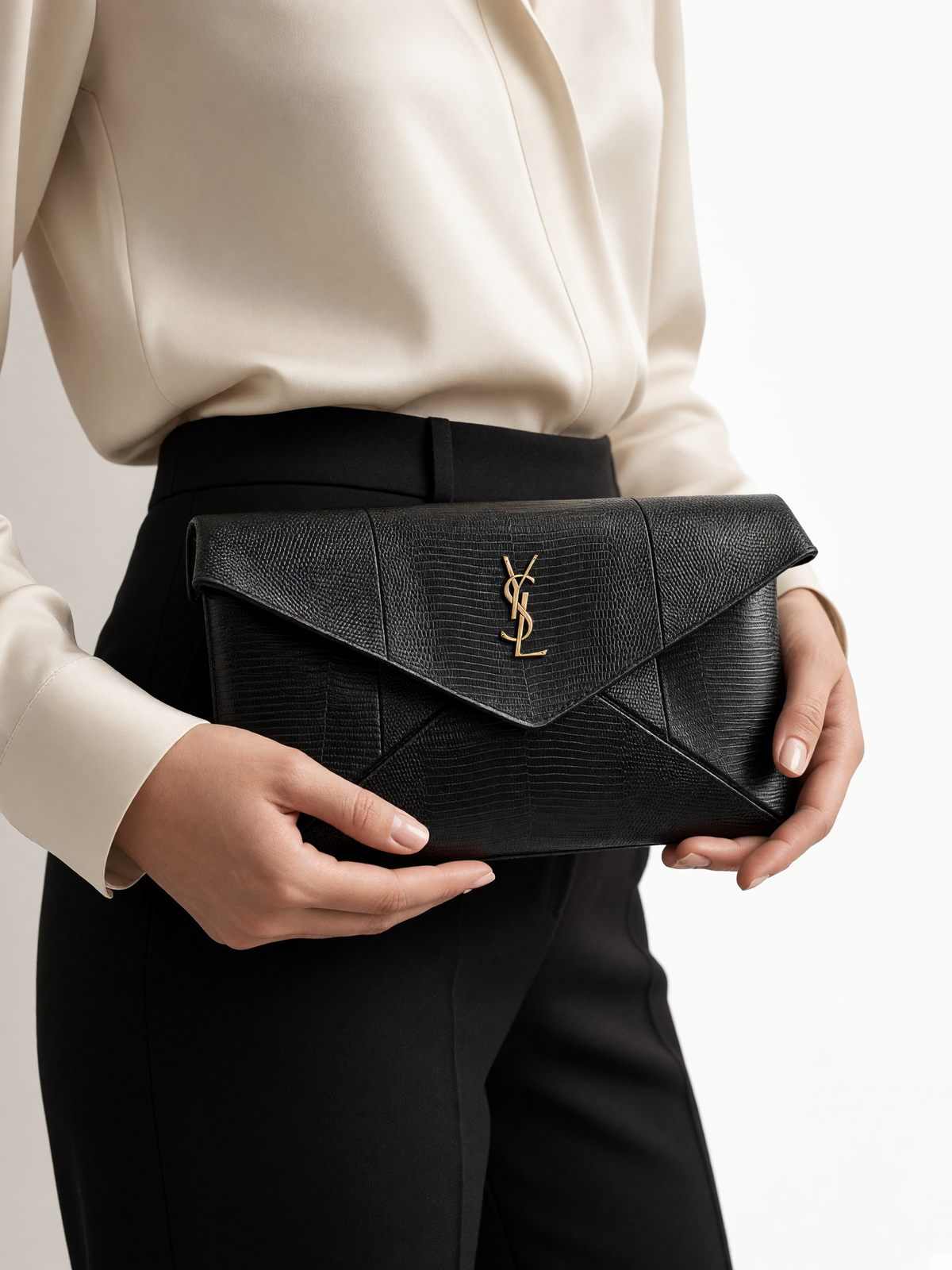 Leather Envelope Clutch 29.5cm