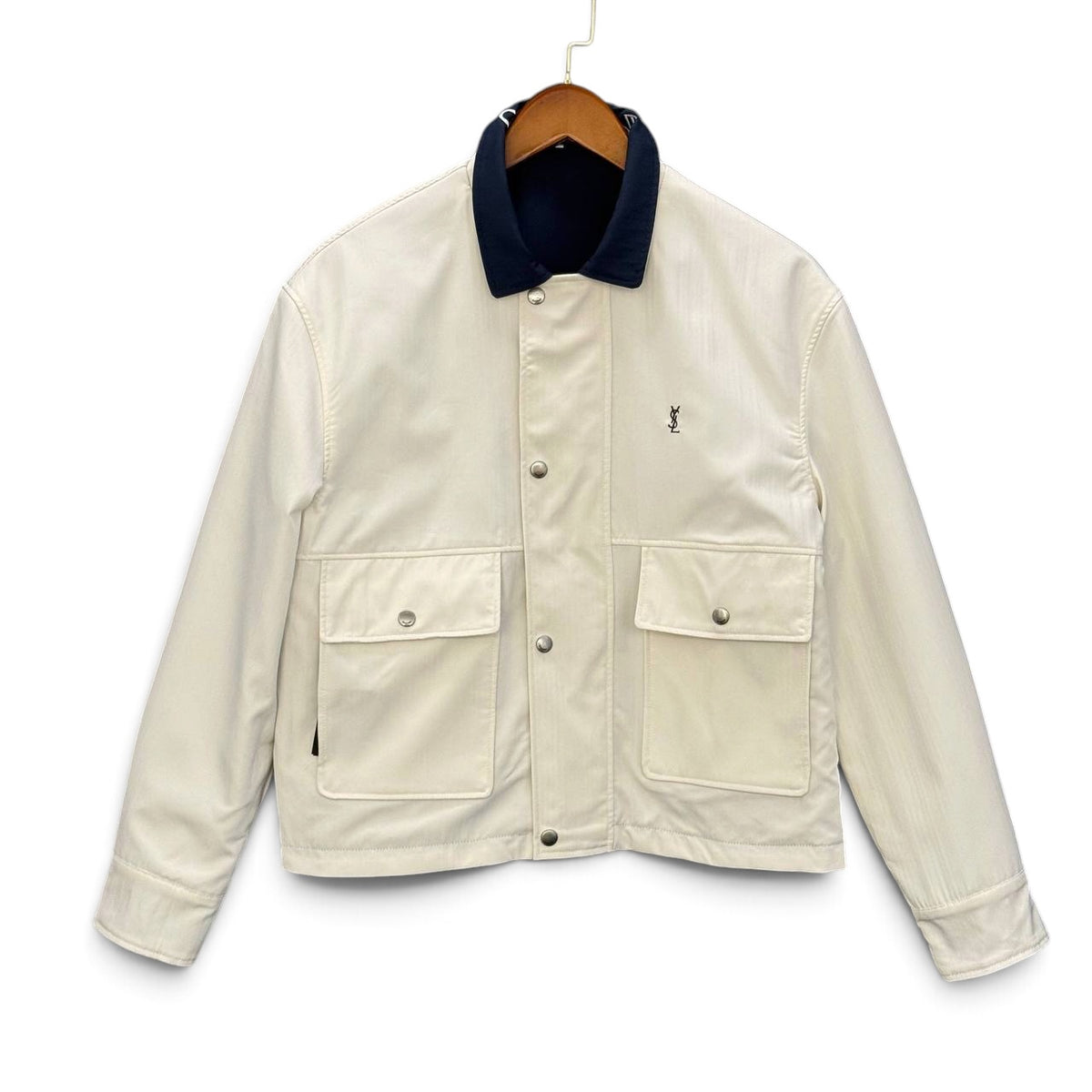 Cassandre Reversible Work Jacket 
in Brushed Cotton Double-Sided Canvas