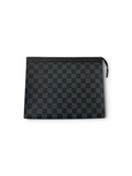 SWORD LUXURY Pochette Voyage el çantası, siyah ve gri Damier Graphite kanvas, kutusu ve aksesuarlarıyla birlikte.