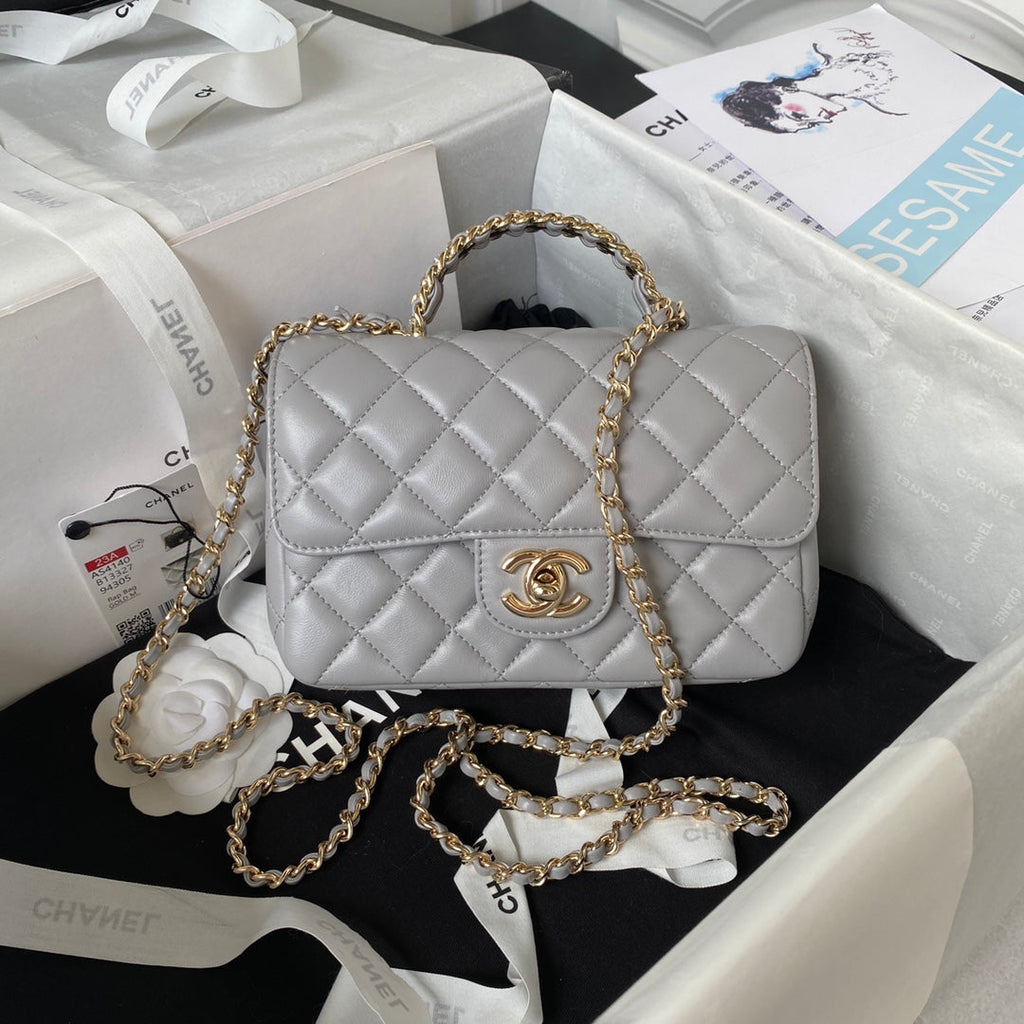 Diamond Handle Flap Bag