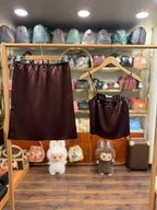 Satin Two-Piece Set – Chocolate Brown