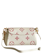 SWORD LUXURY Louis Vuitton Favorite çanta, bej ve pembe bicolour Monogram Empreinte deri, altın zincir detaylı.
