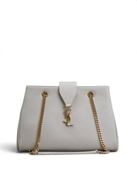Grain Leather Chain Shoulder Bag