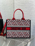 Canvas Tote Bag with Leather Trim