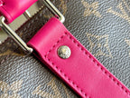 Keepall Bandoulière 50 – Monogram Canvas with Pink Leather Trim