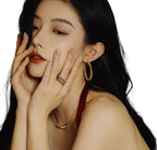 Rivet Large Hoop Earrings