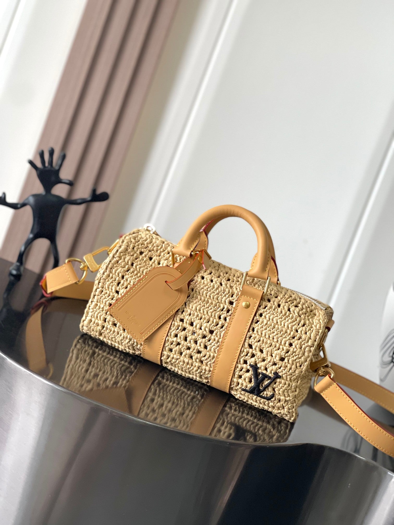 Keepall Bandoulière 25 Raffia Bag