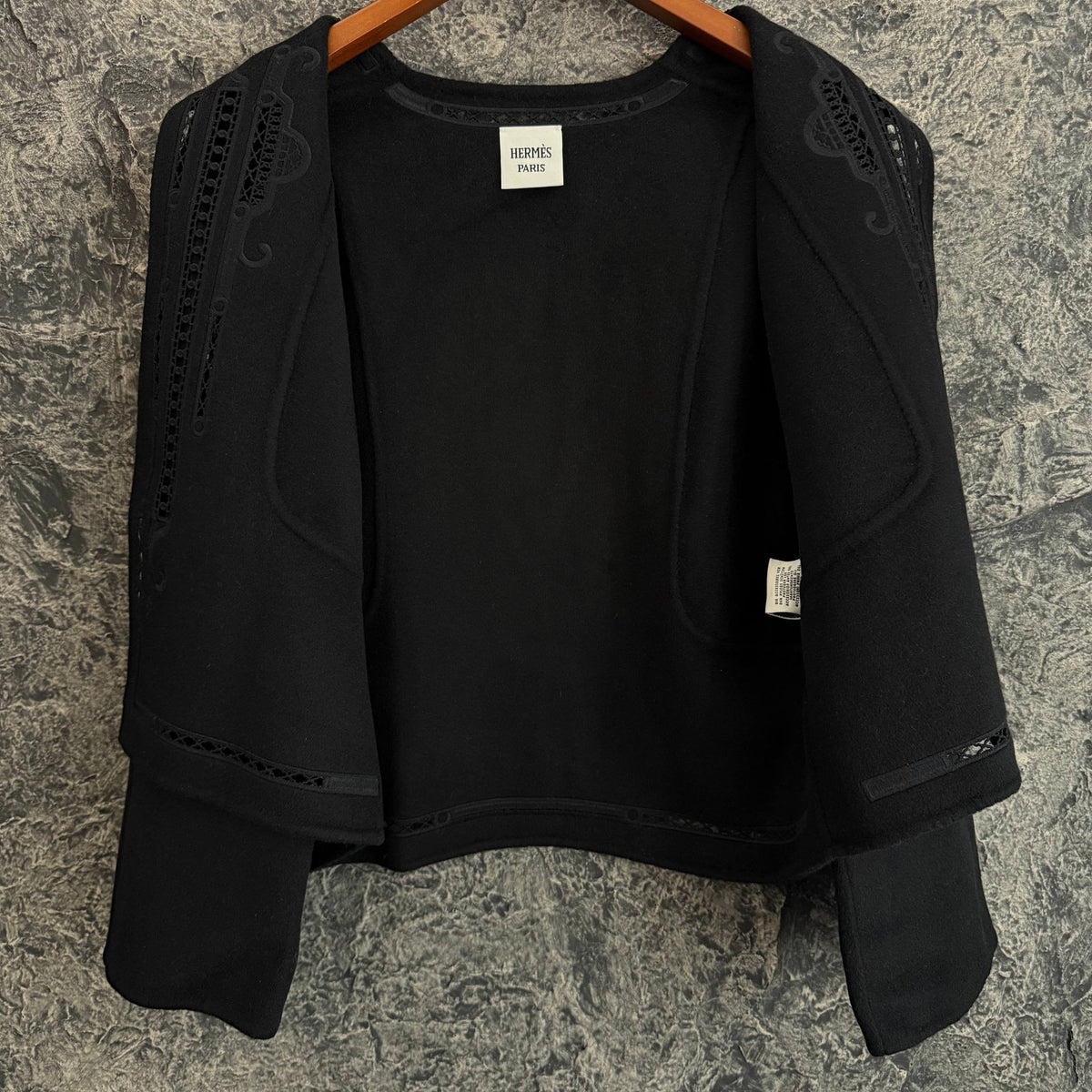 Cashmere Embroidered Jacket with Lambskin Slab