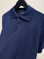 Silk Cotton Polo Shirt with Embroidery