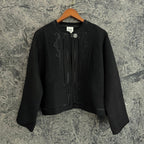 Cashmere Embroidered Jacket with Lambskin Slab