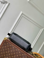 Black Leather Speedy Satchel Bag