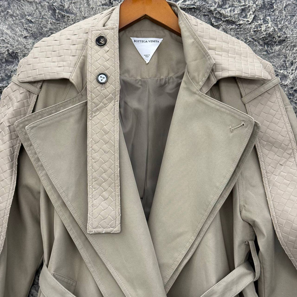 Cotton and Silk Gabardine Trench Coat
