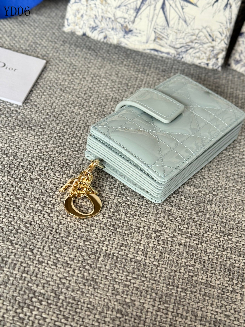 Quilted Leather Compact Wallet