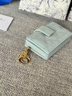 Quilted Leather Compact Wallet