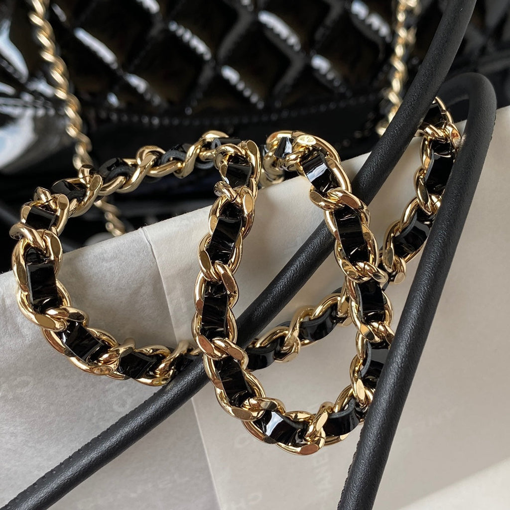 Glossy Quilted Handbag