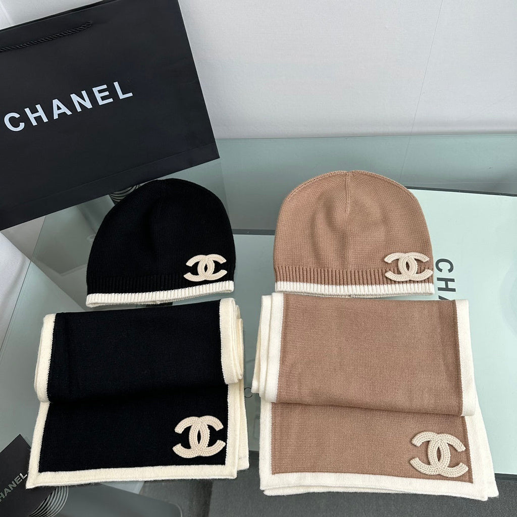 Logo Knit Beanie & Scarf Set
