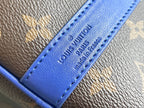 Keepall Bandoulière 50 – Monogram Canvas with Blue Leather Trim