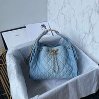 25 Medium Quilted Denim Bag