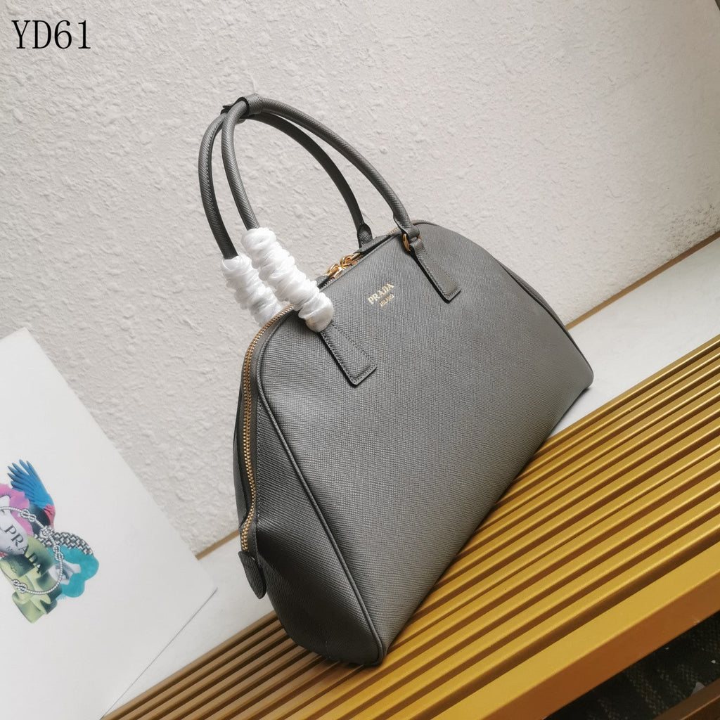 Saffiano Leather Top Handle Bag