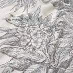 “Francois Houtin” Botanical Garden Cashmere & Silk Shawl 136 x 137 cm – Grey Green