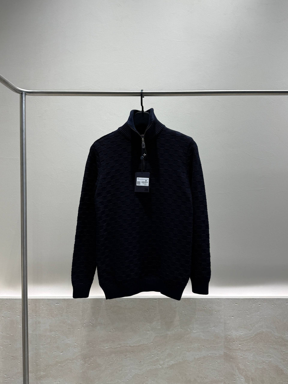 Cashmere Wool Blend Half-zip Pullover Sweater