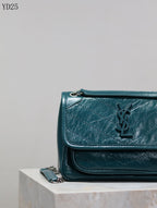 Niki Medium Patent Leather Shoulder Bag