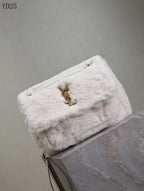 Niki Small in Shearling Bag