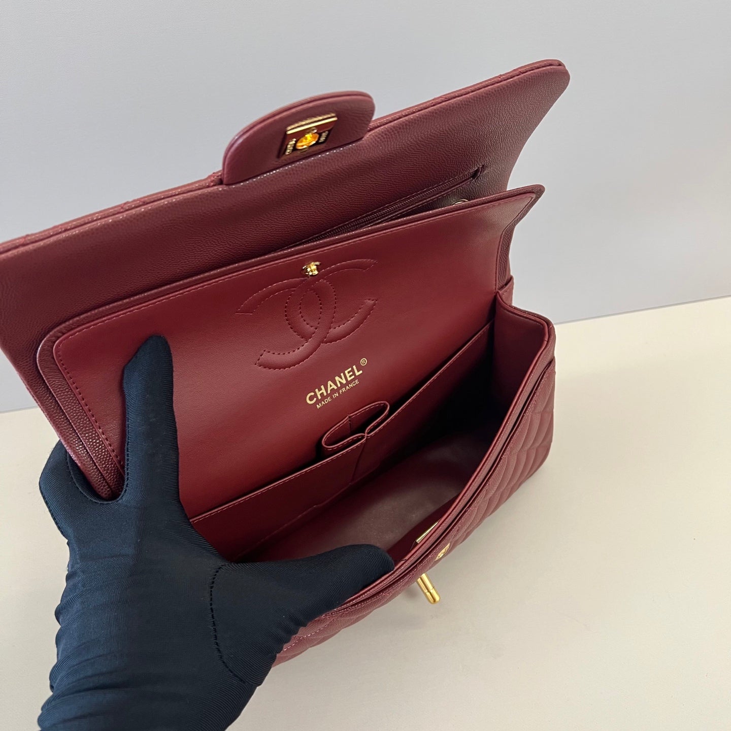 Caviar Leather Classic Double Flap Bag