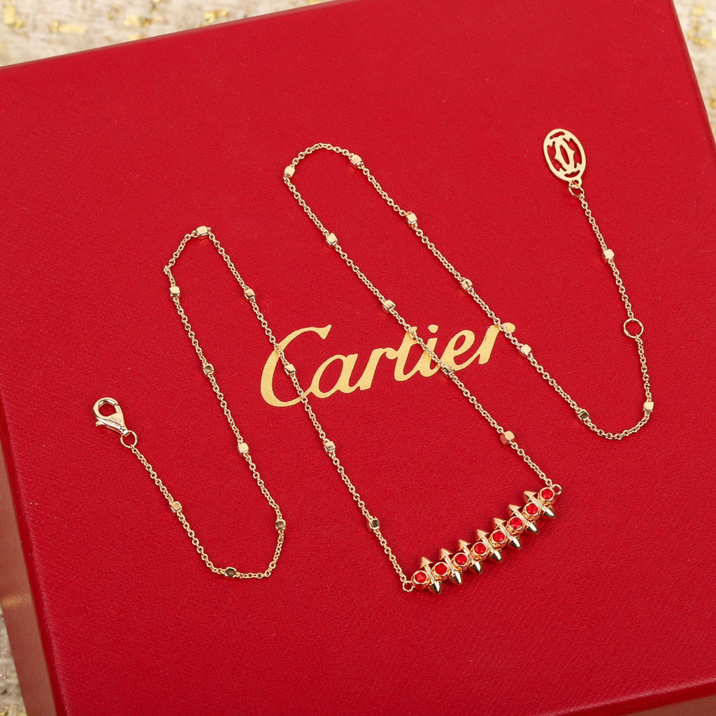 Clash Style Gold-Tone Rivet Necklace
