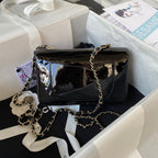 Camellia Patent Flap Bag