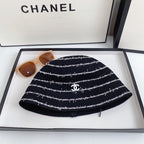 Striped Knit Bucket Hat