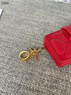Quilted Leather Compact Wallet