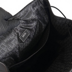 Saddle Backpack with Flap in Black Grained Calfskin